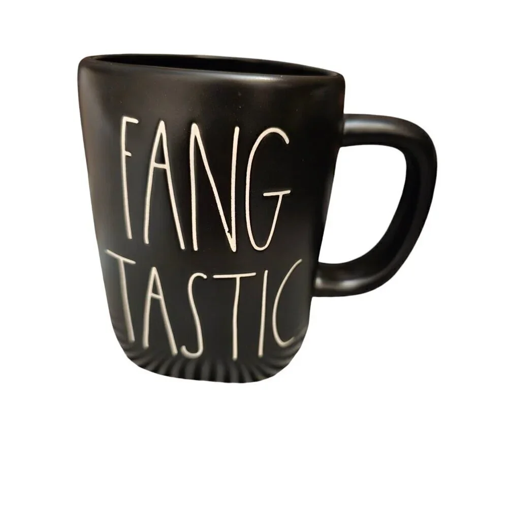 NWT Rae Dunn Fangtastic Vampire Halloween Mug Black 2021